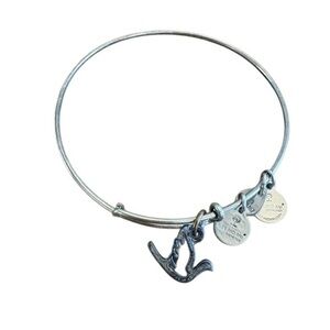 Alex and Ani Silver Dove Charm Bracelet